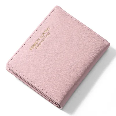 PERFEITO PARA VOCÊ Carteira de Zipper Feminina Carteira de Couro PU Bolsa de Armazenamento de Moedas Bolsa de Embreagem - Rosa