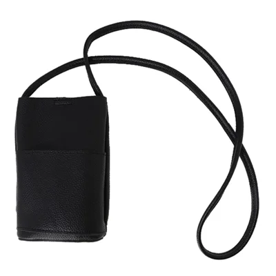 1905 PU Leather Women Crossbody Bag Solid Color Phone Carrying Crossbody Bag - Black
