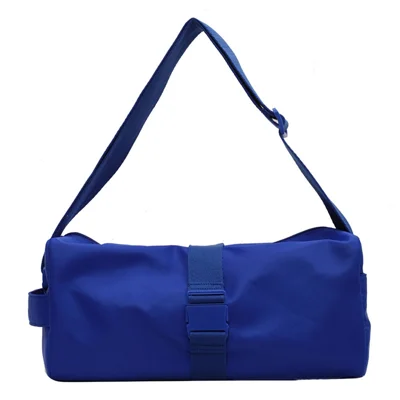 Borsa Sportiva in Nylon, Borsone per la Palestra, Borsa per il Weekend, Borsa a Spalla, Borsa a Mano - Blu