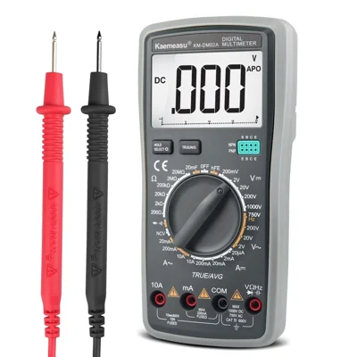 KAEMEASU KM-DM02A Auto Smart Multimeter Electrician Anti-Burn LCD Screen Multimeter til AC / DC Spænding / Strøm Test, uden batteri