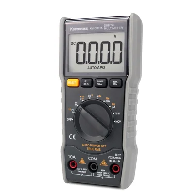 KAEMEASU KM-DM01A Højpræcisions LCD-multimeter med bagbelyst skærm, automatisk frakobling, elektrisk tester til veksel- og jævnspænding, strøm, NCV (uden batteri)