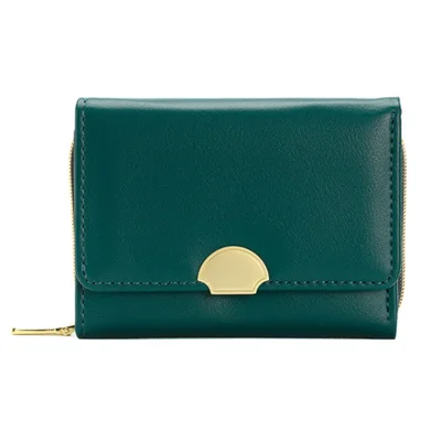 5587 Women's Wallet PU Leather Card Holder Pouch Coin Storage Clutch Purse - Green
