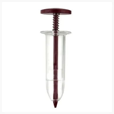 Frødispenser, bæredygtig frøplanter, såningsdispenser, mini håndspredder, 10x3x3 cm - Kaffe
