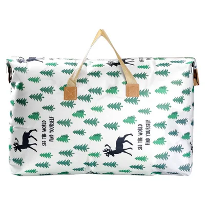 Clothes Quilt Storage Bag Waterproof Moisture-proof Luggage Tote Bag, Size M - Elk