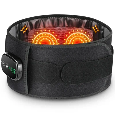 Red Light Heating Waist Belt 3 Gears Vibration Massage Therapy Wrap with Timer (CE Certified)