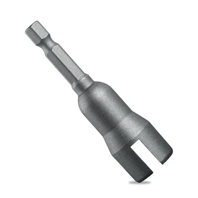 High Carbon Steel 1 / 4 Hex Shank Nut Butterfly Hole Socket Wrench Power Wing Nut Driver - 4mm Slot