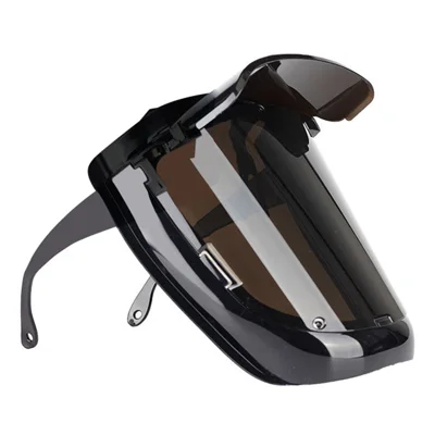 Welding Face Shield Ear Hanging Anti Glare Heat Resistant Professional Welder Safety Mask, Size L - Black