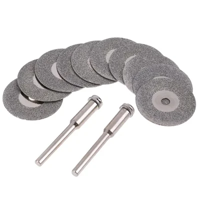 10 stk. 22 mm Diamant-skærer- og slibeskiver, elektrisk sliber, savklinger med 2 spindler
