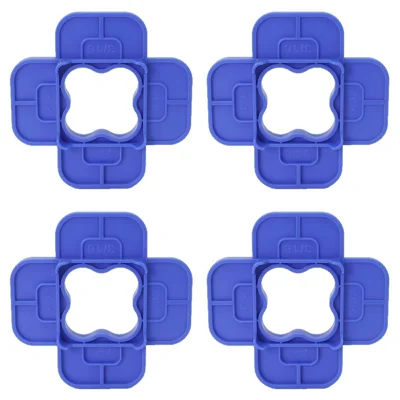 4Pcs Deck Board Plastic Spacer Rings Wood Flooring Spacing Tools - Blue