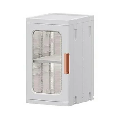 28.5x24.5x40cm Small Storage Cabinet Magnetic Door Transparent Bathroom Organizer for Toiletries - Transparent