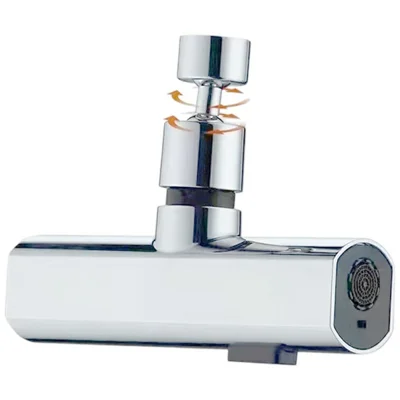 Aérateur de robinet de cuisine orientable 3 modes, accessoire de robinet pivotant à 360 degrés, anti-éclaboussures, pour lavage - Argent