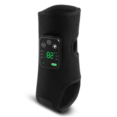 1 Unidade Massajador para os Pés com Vibração Aquecida e 4 Motores 4000mAh, Envoltório Terapêutico para Tornozelo e Perna, 6 Modos, 5 Níveis de Calor - Preto