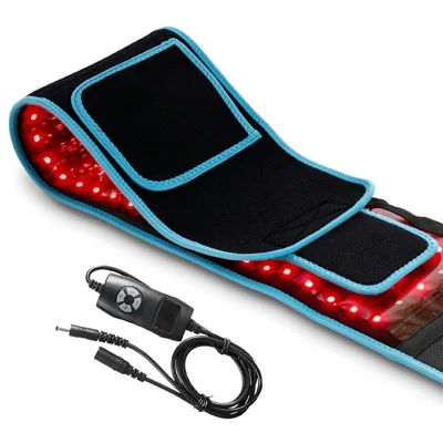 105 LEDs Red Light Therapy Belt 660nm+850nm Dual Spectrum 5 Modes Infrared Phototherapy Wrap - Blue Edge