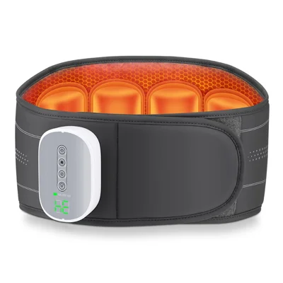 Cinturón Masajeador Inalámbrico con Airbag y Calefacción 4 Niveles de Calor 4 Modos de Masaje Batería de 2000mAh - Gris