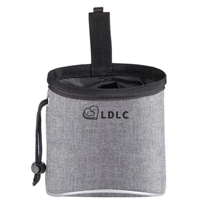 LDLC QS-060 Borsa Portatile per Snack per Cani, Sacchetto per Snack per Cani da Esterno per Addestramento, Alimentazione, Regalo per Animali, Borsa da Vita per Snack per Cani - Grigio Chiaro