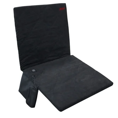 Almohadilla calefaccionada portátil MYDAYS OUTDOOR de 16 pulgadas, asiento con calefacción USB de 3 niveles para exteriores - Negro