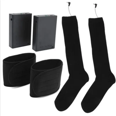 Winter Heated Stretch Socks Electric Heating Socks Long Tube Heated Sock for Outdoor Skiing (Size 36-43)