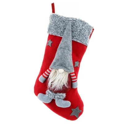 Faceless Doll Christmas Stocking Festive Candy Gift Bag Xmas Tree Hanging Decoration - Beard