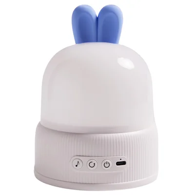 Rabbit Projection Lamp LED Rotating Atmosphere Night Light with Remote Control Music Box Creative Birthday Gift - Blue