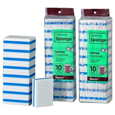 10 pièces Éponges nano chiffons récurants à double couche Éponge magique en mélamine pour cuisine salle de bain