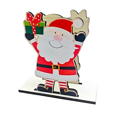 12,4 x 12 cm Holz-Serviettenhalter mit beidseitigem UV-Druck, Tischdekoration für Weihnachten, 5 mm weißes Brett + weißer Unterbau - SCM3360