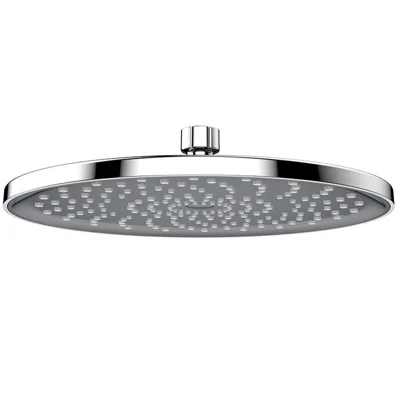 10-Zoll-Regensprüh-Duschkopf mit hohem Druck, rund, verchromt, ABS-Duschkopf - Silber