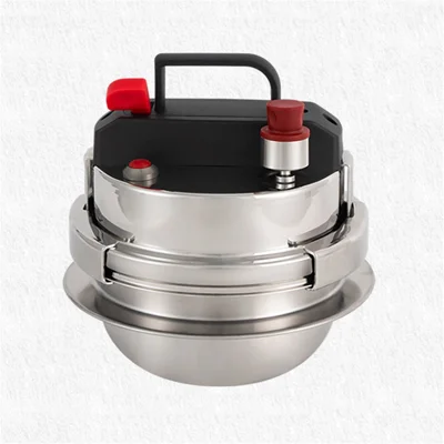 CLS Self-driving Tour Camping Stainless Steel 1.6L Pressure Cooker for 2~4 People (No FDA Certification, BPA Free) - Toggle Open