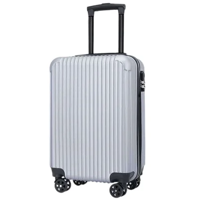Adult Student 20-Inch Suitcase PC+ABS 34x24x50cm Lock Design Carry On Luggage - Grey