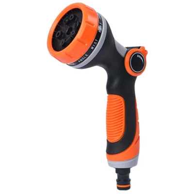 10 Modes Adjustable Garden Irrigation Water Spray Gun Multi-Function Car Washing Water Gun - Orange