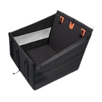 Non Slip Car Seat Pet Bed Waterproof 600D Oxford Cloth Back Seat Extender for Dogs Gift, Size L - Black