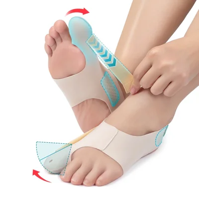 TECH LOVE MB5 1 Par de Corretor de Dedo Ultrafino Respirável Corretor de Joelho com Ajuste de Três Níveis - Branco Creme