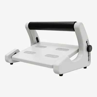 Tabouret Repose-Pieds sous Bureau Ergonomique, Réglable sur 5 Niveaux de Hauteur pour Bureau Maison - Blanc/Style Élégant