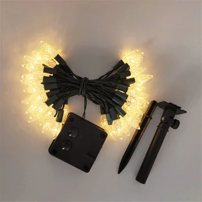 5m 20-LED Strawberry String Light 8 Modes Solar Outdoor Garden Yard Christmas Decorative Lamp - Warm White Light