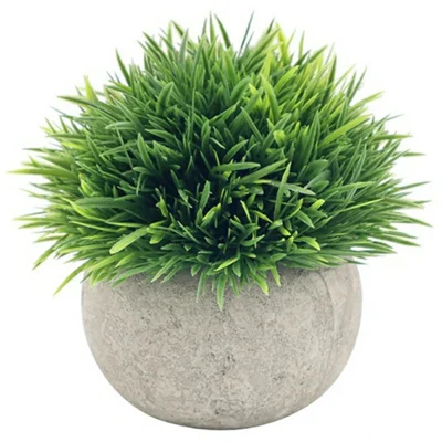 Simulation Plastic Potted Plant Artificial Grass Desktop Decoration for Living Room - PB07-20