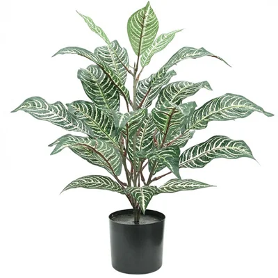 60cm Simulation Zebra Stripes Leaves Artificial Potted Plant Living Room Decoration
