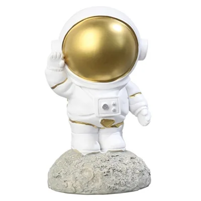 Resin Astronaut Space Explorer Model Desk Ornament Home Office Car Decoration - Gold