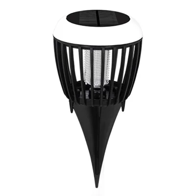 HP-2407 White + Purple Dual Light Mosquito Killer Lamp Solar Powered Outdoor Insect Zapper