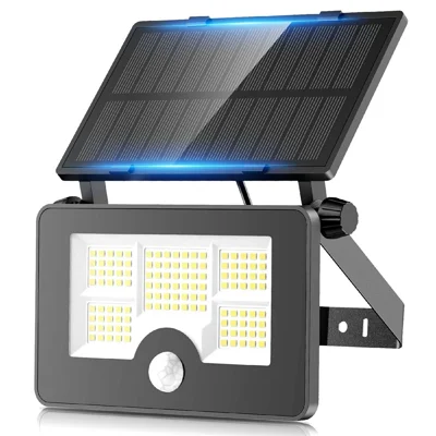 HSG-1828B 122 LED Solar Garden Light Outdoor Wall Mounted Motion Sensor Security Lamp for Yard Patio, Size M
