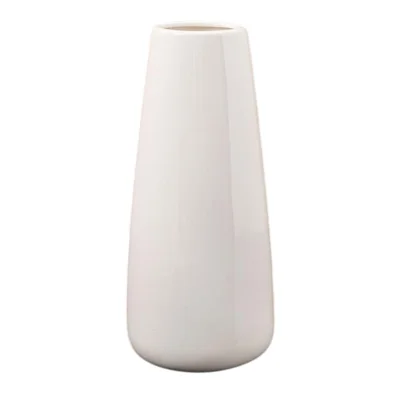 European Simple White Ceramic Vase Living Room Dining Table Decor Dried Fresh Flowers Hydroponic Plant Holder - Style B