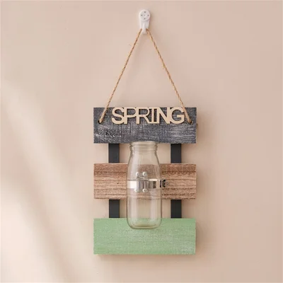 24 x 16.5cm Wall Mounted Water Planting Vase Creative Room Wall Decor Hanging Flower Plant Holder - Spring