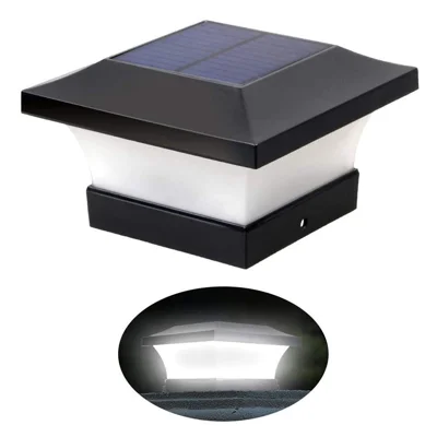 TS-GL0403 IP65 Waterproof Solar Post Cap Light for Garden Fence Landscape Lamp Outdoor Decor - 6000K White Light