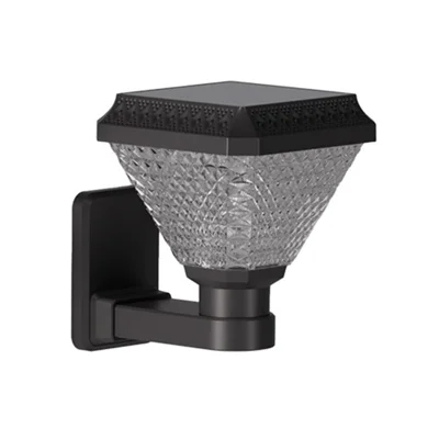 Solvägglampa med diamantskuren lins, vattentät utomhuslykta med fjärrkontroll