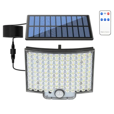 TG-TY01035 106 LED Solar Motion Sensor Wall Light Remote Control IP44 Waterproof Wall Lamp for Outdoor Garden
