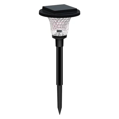 Solar Lawn Spike Light 1000mAh Crystal Glass Shade Warm White RGB Color Changing IP65 Waterproof Ground Stake Light for Garden