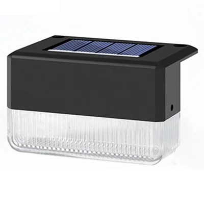 Solar Powered Fence Light IP55 Waterproof Dual Modes 3000K Warm White RGB LED Garden Stair Railing Lamp