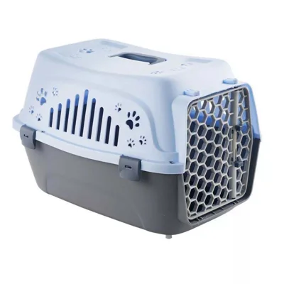 Outdoor Portable Cat Space Capsule Pet Dog Transport Box Breathable Handheld Flight Case Large Capacity Cage - Blue