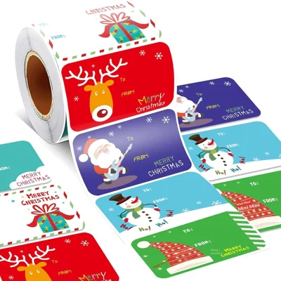 c1266 180 Unidades/Rolo Etiquetas Autocolantes Impermeáveis em Papel Revestido para Embalagem de Presentes, Decoração DIY, Selagem de Cozinha