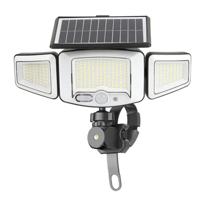 P121 3-Head 231 LEDs Solar Motion Sensor Light USB Rechargeable Lamp for Outdoor Lighting