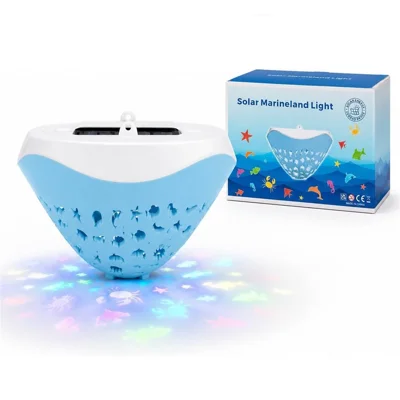 Projecteur Solaire Marin 4 LED Luminaire Flottant Étanche IP67 Rechargeable par USB