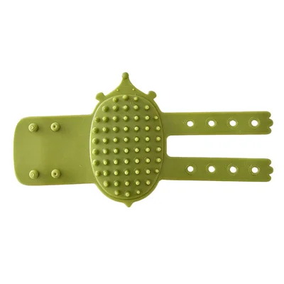 Pet Table Leg Itch Scratcher Cat Self Grooming Brush TPE Rubber Adjustable Elastic Strap Pet Toy for Dogs Cats - Green
